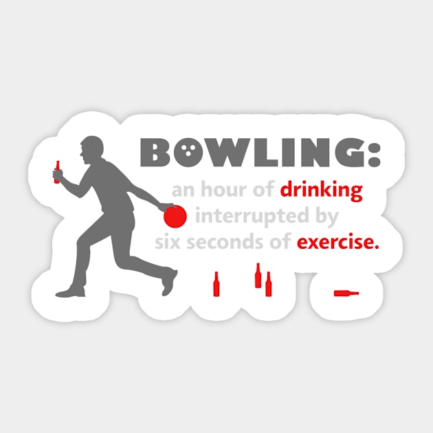 Bowling & Drinking Sticker by veerkun